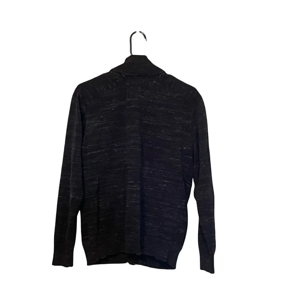 Buckle Black You're Gone Black Marled Standard Fit Zip-Up Cardigan Sweater Large